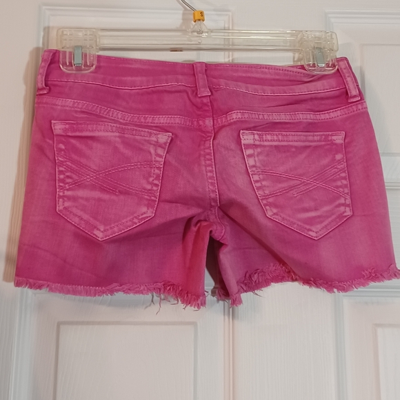 Women's AEROPOSTALE Pink Denim Shorts Size 00 Whisp - Picture 1 of 12